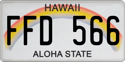 HI license plate FFD566