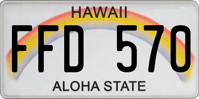 HI license plate FFD570