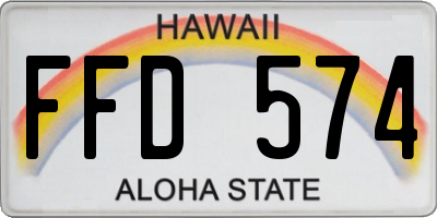 HI license plate FFD574