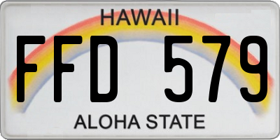 HI license plate FFD579