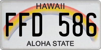 HI license plate FFD586