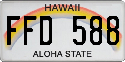HI license plate FFD588