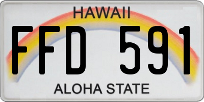 HI license plate FFD591