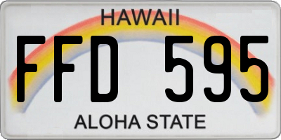 HI license plate FFD595