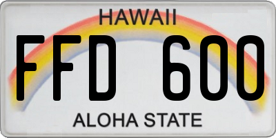 HI license plate FFD600
