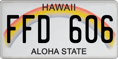 HI license plate FFD606