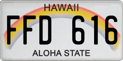 HI license plate FFD616