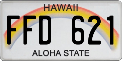 HI license plate FFD621