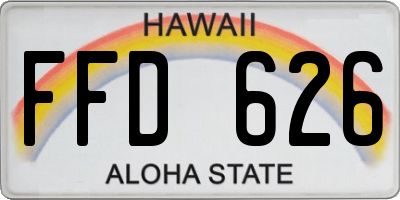 HI license plate FFD626
