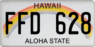 HI license plate FFD628