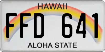 HI license plate FFD641