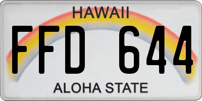 HI license plate FFD644