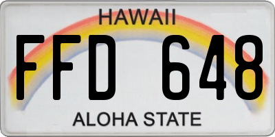 HI license plate FFD648