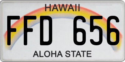 HI license plate FFD656
