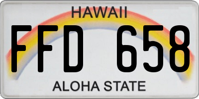 HI license plate FFD658