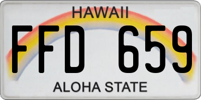 HI license plate FFD659