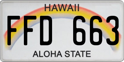 HI license plate FFD663