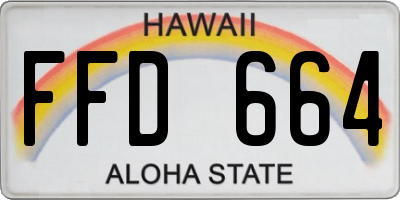 HI license plate FFD664