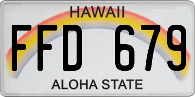 HI license plate FFD679