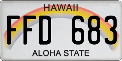 HI license plate FFD683