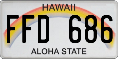 HI license plate FFD686