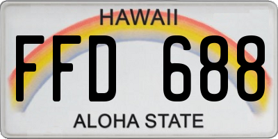 HI license plate FFD688