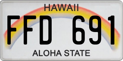 HI license plate FFD691