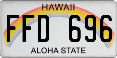 HI license plate FFD696