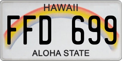 HI license plate FFD699