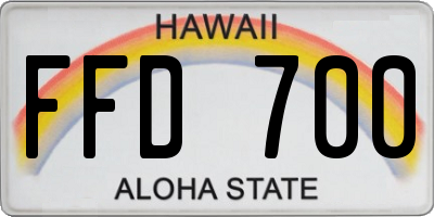 HI license plate FFD700