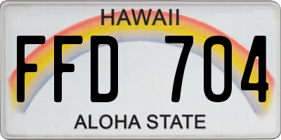 HI license plate FFD704