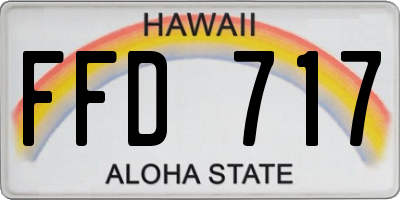 HI license plate FFD717