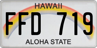 HI license plate FFD719