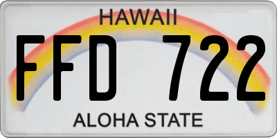 HI license plate FFD722