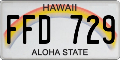 HI license plate FFD729