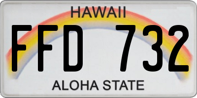 HI license plate FFD732