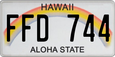 HI license plate FFD744