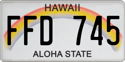 HI license plate FFD745