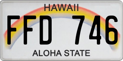HI license plate FFD746