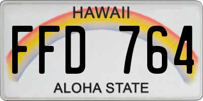 HI license plate FFD764