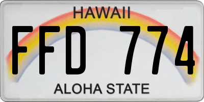 HI license plate FFD774