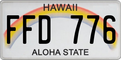 HI license plate FFD776