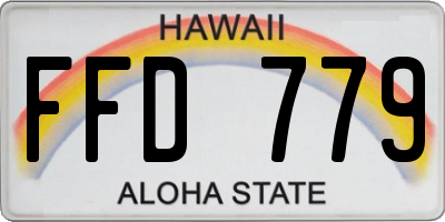 HI license plate FFD779