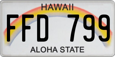 HI license plate FFD799