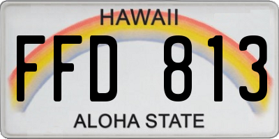 HI license plate FFD813