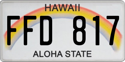 HI license plate FFD817