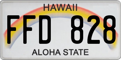 HI license plate FFD828