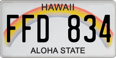 HI license plate FFD834