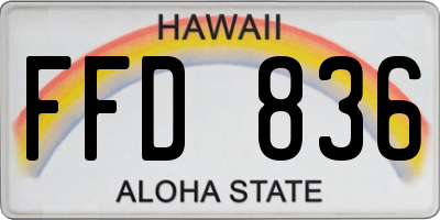 HI license plate FFD836