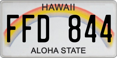 HI license plate FFD844